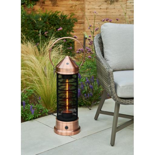 Copper Electric Heater Small Lantern 73cm