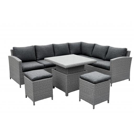 Venice Corner Dining Set with Adjustable table