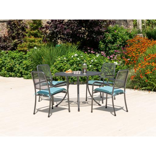 Portofino 4 Seat Dining Set with Armchairs