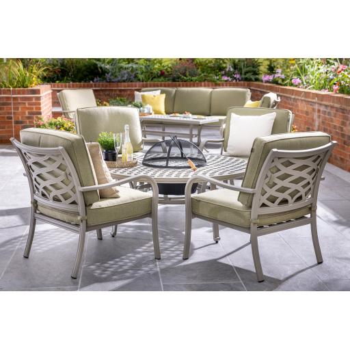 Buxton 4 Seat Cosy Firepit Lounge Set