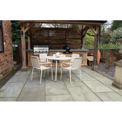 Porto 4 Seat Dining Set - Champagne