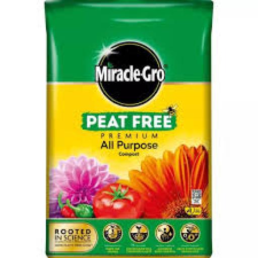 Miracle -Grow All Purpose Peat Free 40litre 2 for £12