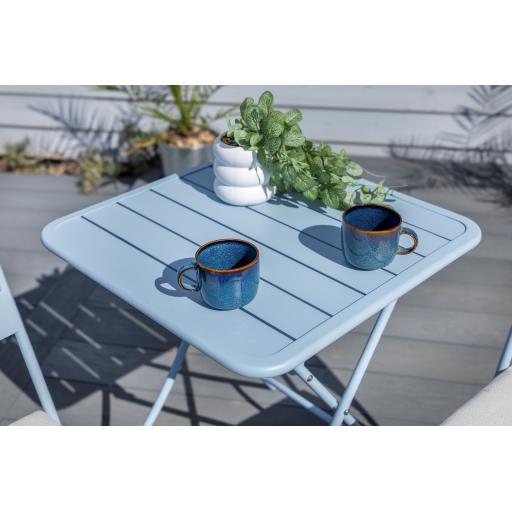 Urban Folding Bistro Set - Duck Egg Blue