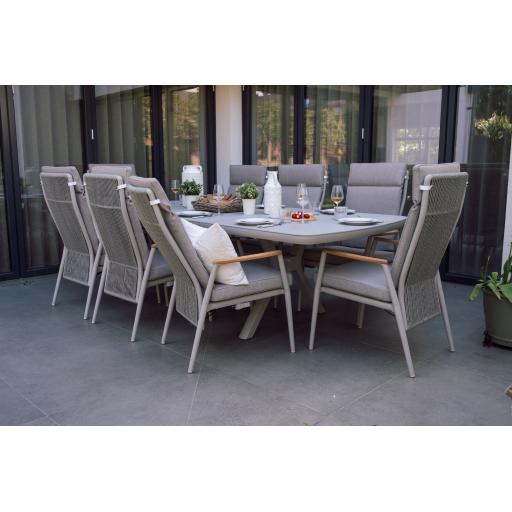 Cornish Polywood Recline 8 Seat Extending Dining Set