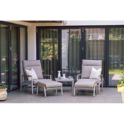 Cornish Polywood Reclining Lounge Bistro Set
