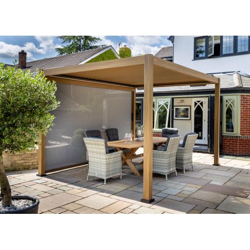 Como Pergola 4 x 3m - Folie Wood effect