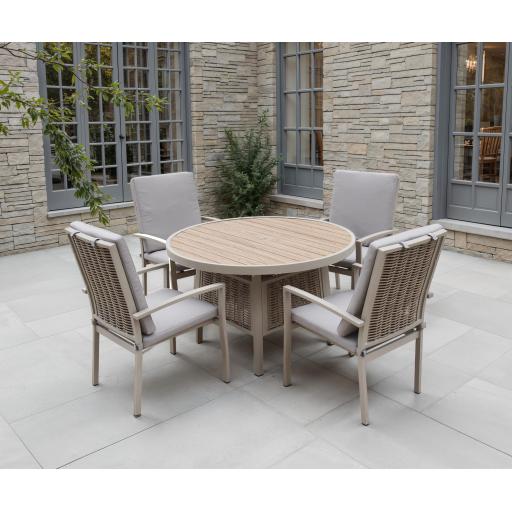 Crosby 4 Seat Round Dining Set