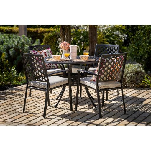 Avebury 4 Seat Round Dining Set - Antique Moss