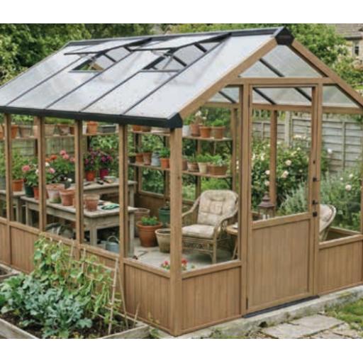 Natura Cedar Polycarbonate Greenhouse